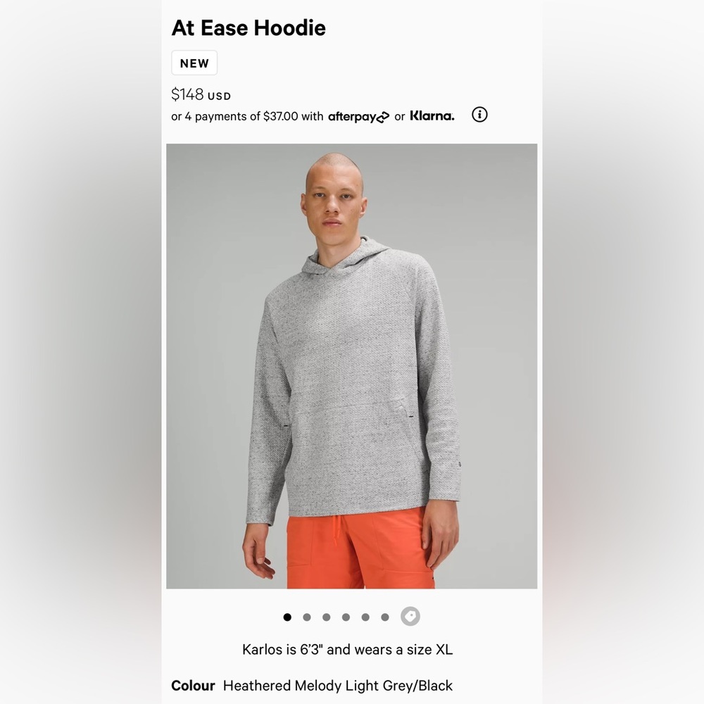 Lululemon Men’s At Ease Hoodie